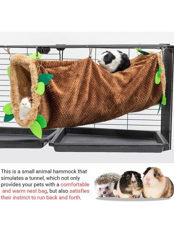 ORZECHKO Guinea Pig Tunnel Hammock - Soft Fleece Rat Hammock Hideout for Hamster Ferret Chinchilla Hedgehog Squirrel Small Animals - Swing Pet Hammock House Habitat Cage Accessories for Playing Sleeping - Image 5