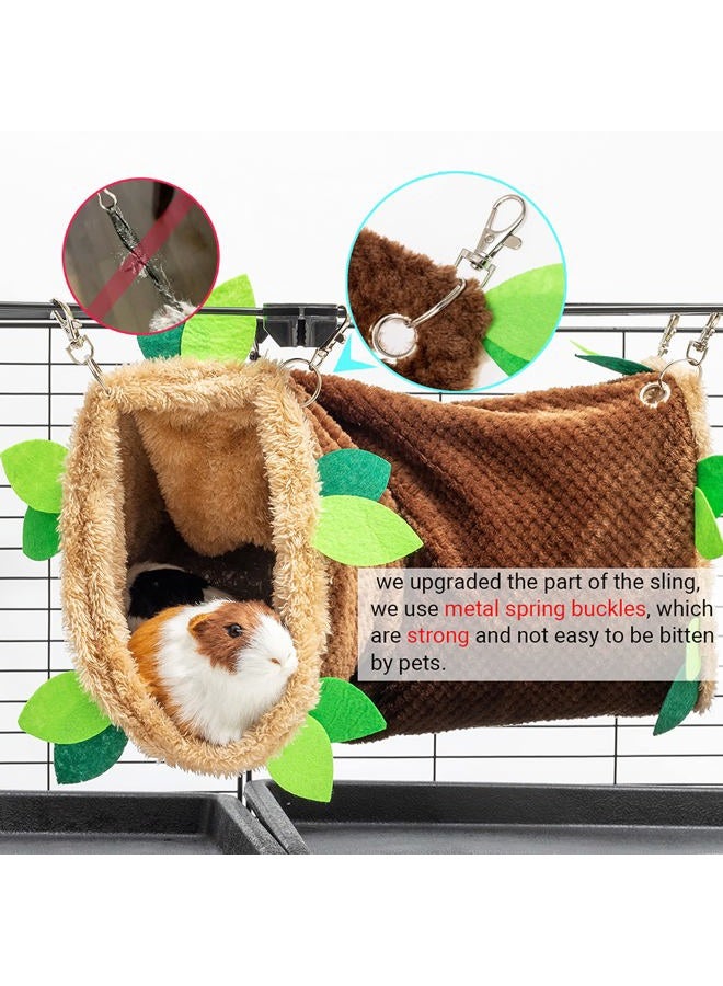 ORZECHKO Guinea Pig Tunnel Hammock - Soft Fleece Rat Hammock Hideout for Hamster Ferret Chinchilla Hedgehog Squirrel Small Animals - Swing Pet Hammock House Habitat Cage Accessories for Playing Sleeping - Image 4