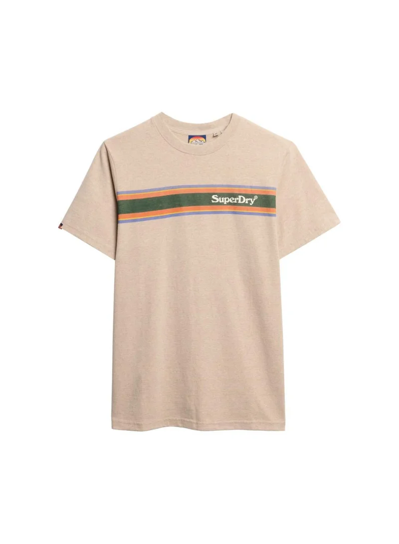 Superdry Venue Logo Stripe Relaxed Tee