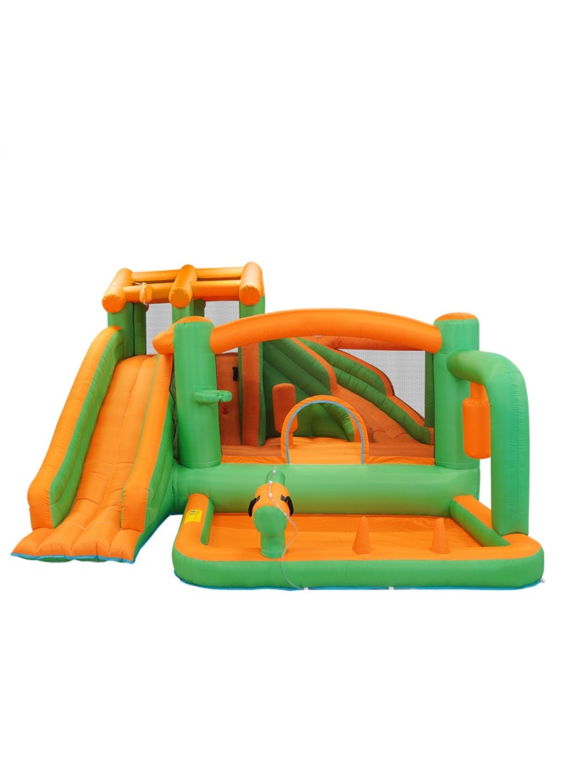 GT-Wheel - Inflatable Water Slide Kids Waterslide Park Outdoor with Bounce House and Dual Slides for Racing Fun Climbing Blow-up Water Slides - Image 1