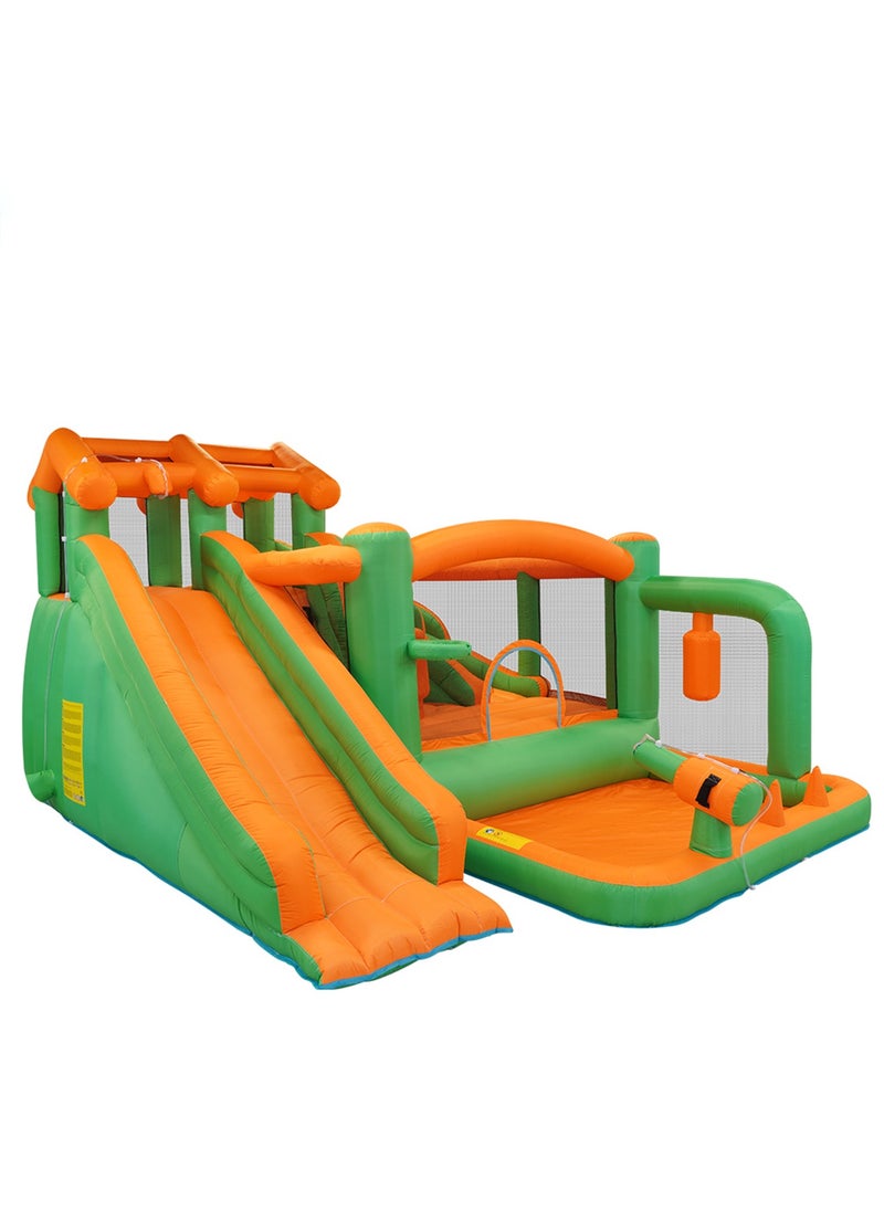 GT-Wheel - Inflatable Water Slide Kids Waterslide Park Outdoor with Bounce House and Dual Slides for Racing Fun Climbing Blow-up Water Slides - Image 1