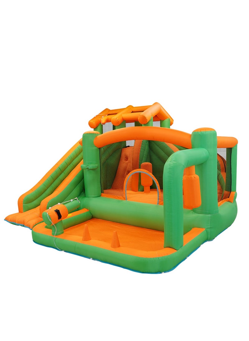 GT-Wheel - Inflatable Water Slide Kids Waterslide Park Outdoor with Bounce House and Dual Slides for Racing Fun Climbing Blow-up Water Slides - Image 1