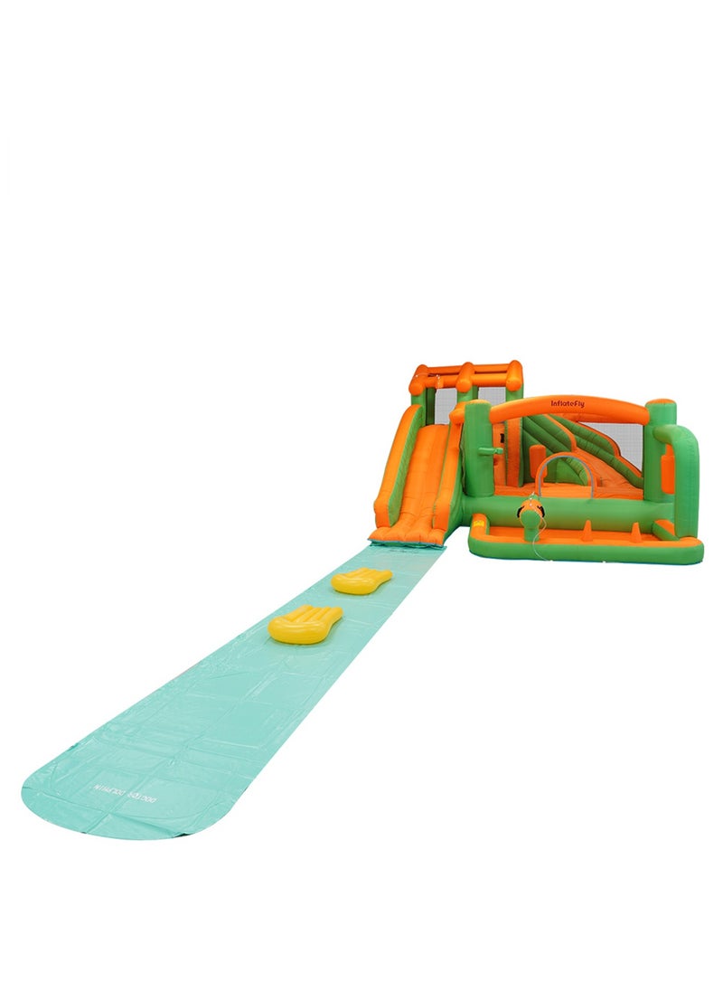 GT-Wheel - Inflatable Water Slide Kids Waterslide Park Outdoor with Bounce House and Dual Slides for Racing Fun Climbing Blow-up Water Slides - Image 1