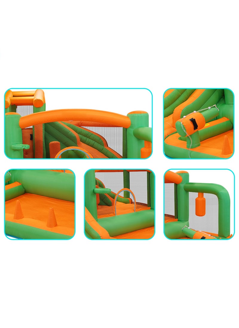 GT-Wheel - Inflatable Water Slide Kids Waterslide Park Outdoor with Bounce House and Dual Slides for Racing Fun Climbing Blow-up Water Slides - Image 1