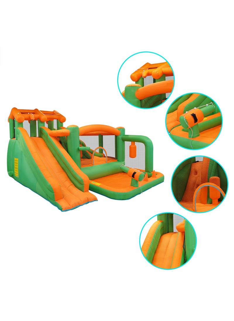 GT-Wheel - Inflatable Water Slide Kids Waterslide Park Outdoor with Bounce House and Dual Slides for Racing Fun Climbing Blow-up Water Slides - Image 1