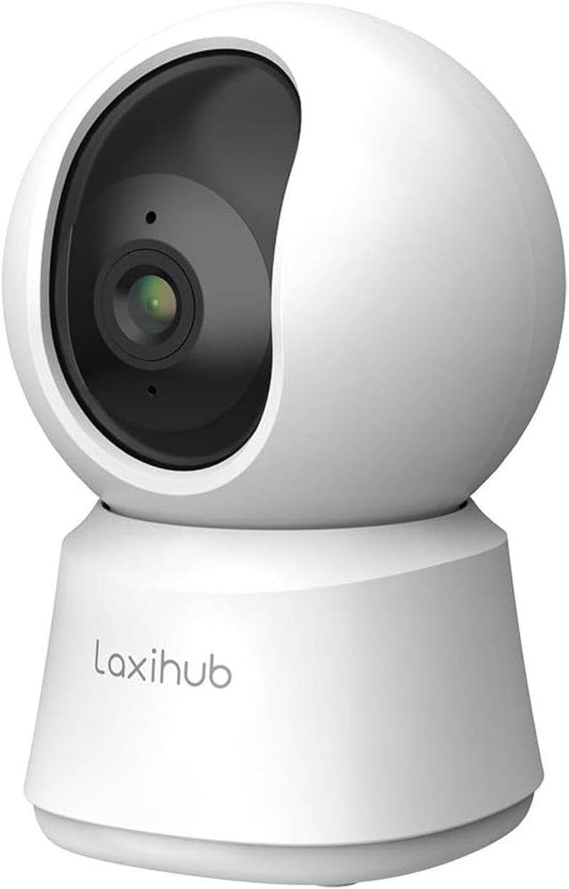 Laxihub P2Q 4MP Indoor WiFi Pan tilt Zoom Home Security Camera, Baby Monitor with Camera and Audio, FHD, Night Vision, 2-Way Audio, AI Motion Detection Compatible with Alexa & Google Assistant - Image 1
