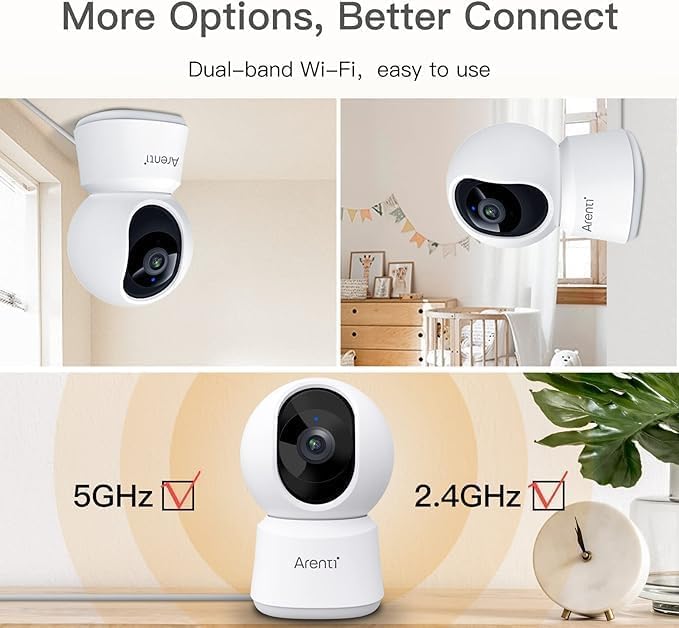 Laxihub P2Q 4MP Indoor WiFi Pan tilt Zoom Home Security Camera, Baby Monitor with Camera and Audio, FHD, Night Vision, 2-Way Audio, AI Motion Detection Compatible with Alexa & Google Assistant - Image 5