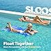 SLOOSH Inflatable Pool Floats RaftFloating Lounge for Adults64x32 inch Swimming Mat Pool Mattress with Headrest2 Pieces Float Air Mat for Summer Water Beach FunDark BlueOrange - Image 4