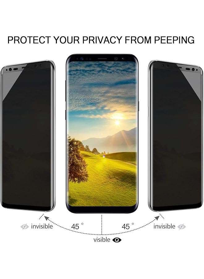 إيروريكس واقي شاشة لهاتف سامسونج جالكسي نوت 9، زجاج مقوى فائق النحافة، مضاد للتجسس ومضاد للخصوصية - Image 4