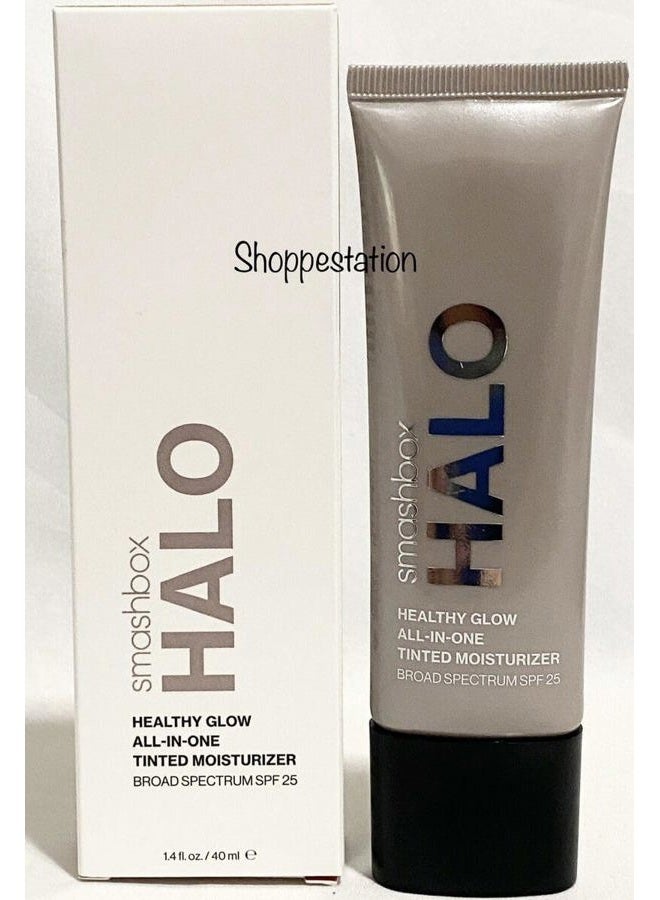 Halo Healthy Glow All-In-One Tinted Moisturizer SPF 25 | Light to Medium Coverage| Hyaluronic Acid, Oil free + Anti Humidity, 1.4 Fl Oz