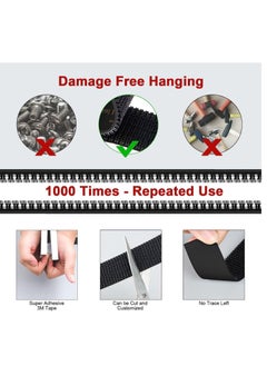 Y&D 3M Dual Lock Reclosable Fasteners Heavy Duty Hook and Loop with Adhesive Black Fastener for Indoor Outdoor Use Car Home Office Supplies  - Image 2