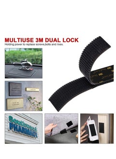 Y&D 3M Dual Lock Reclosable Fasteners Heavy Duty Hook and Loop with Adhesive Black Fastener for Indoor Outdoor Use Car Home Office Supplies  - Image 5