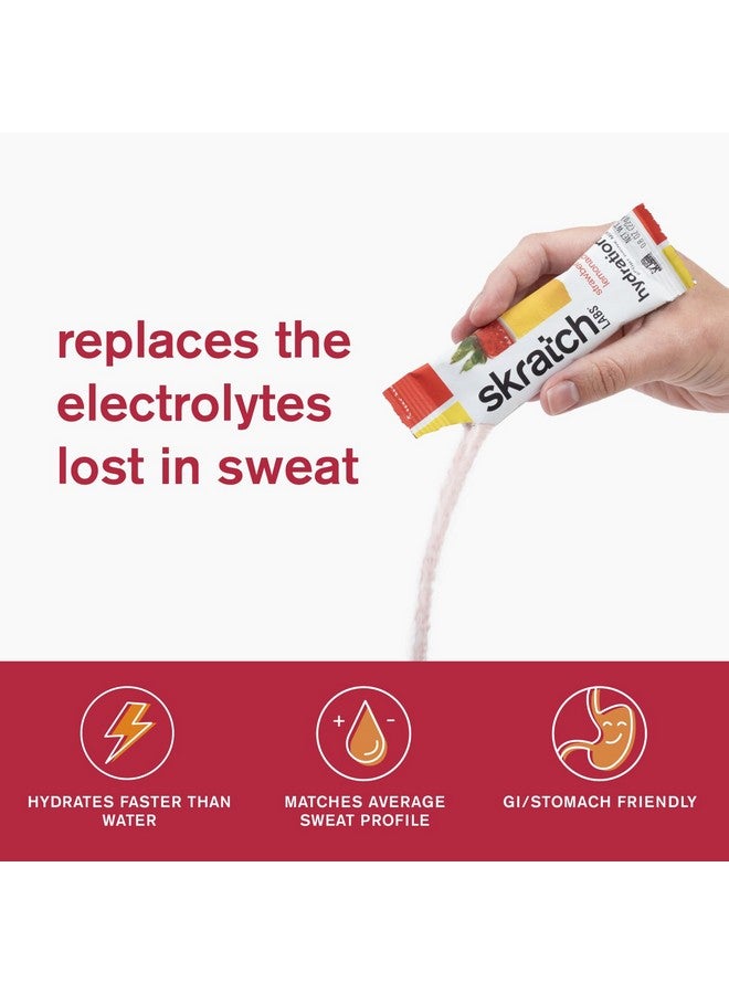 سكراتش لابز عبوات ترطيب سكراتش لابس، مزيج مشروب الترطيب، بنكهة الفراولة والليمون (20 كيسًا) - مسحوق إلكتروليت مُطوّر للرياضيين والأداء الرياضي، خالٍ من الغلوتين، نباتي، كوشير - Image 1