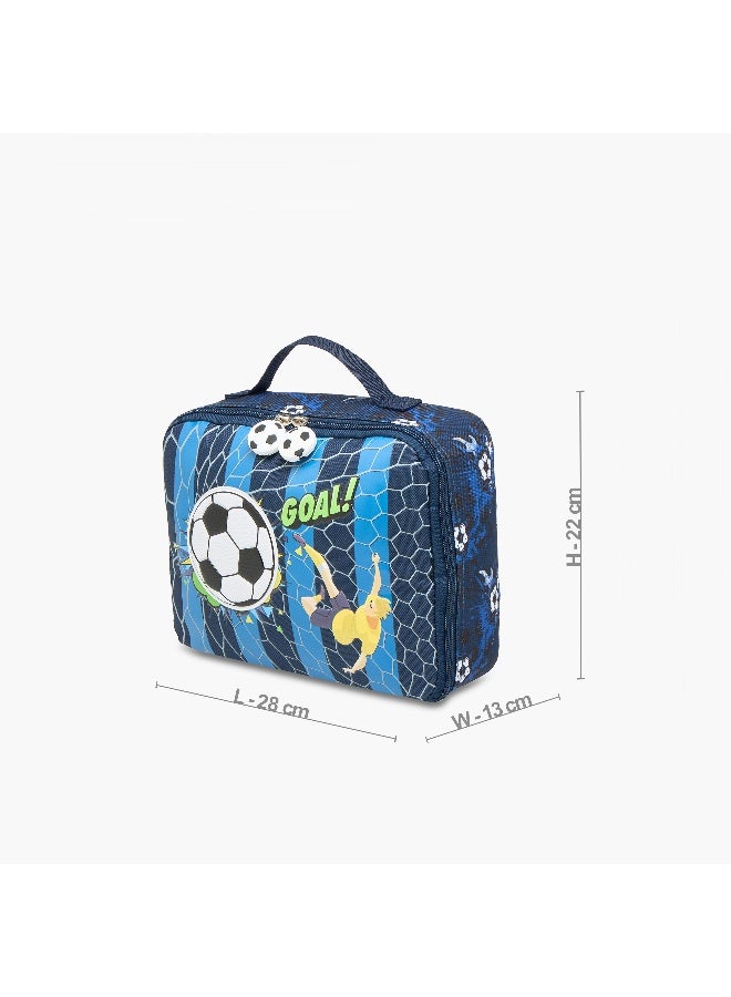 LIFESTYLE Football Print Lunch Bag for Boys - Image 2