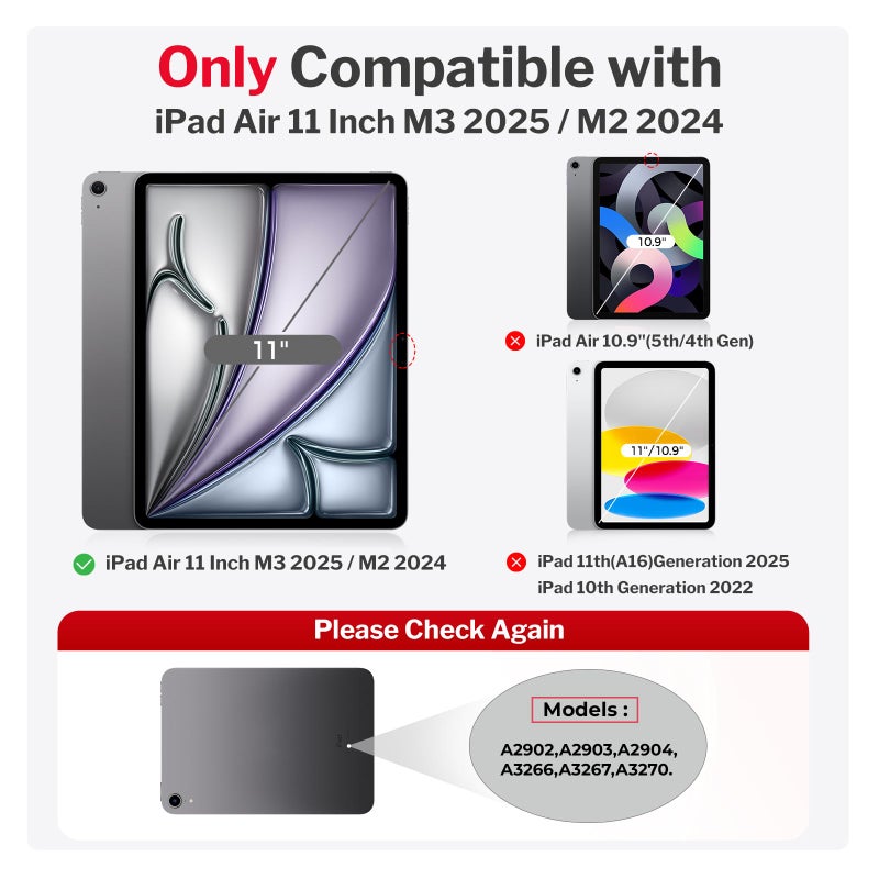 bersem 2 Pack Paperfeel (AlignGuard Pro) Screen Protector Compatible with iPad Air 11 M3 2025 / M2 2024, Crafted for Natural Writing, High Sensitivity, Less Reflection - Image 2
