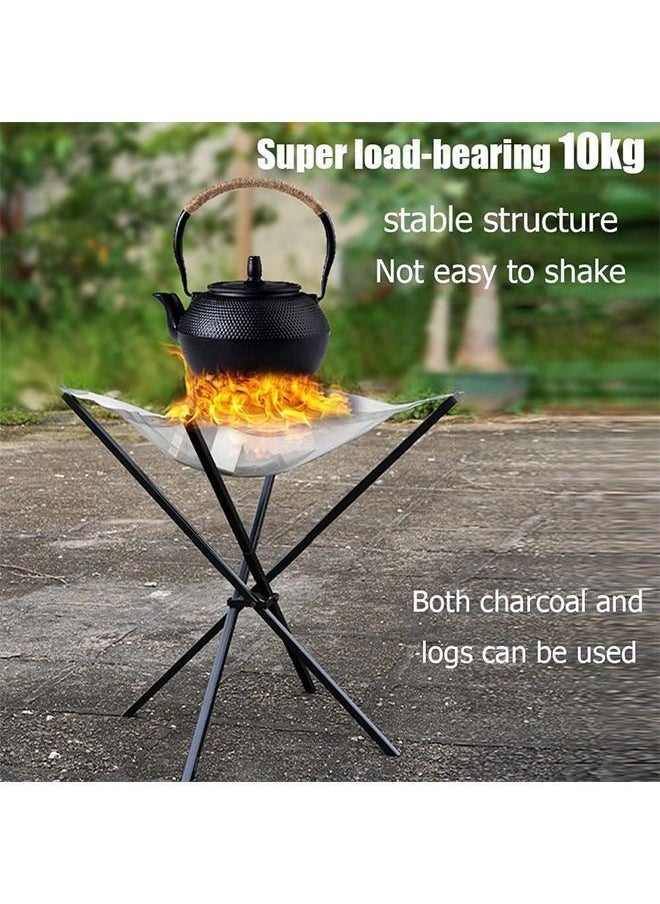 Y&D - Portable Outdoor Fire Pit, DMG Collapsing Steel Mesh Fireplace, Wood Burner Foldable Campfire Stove for Patio Barbecue Backyard Beach with Carry Bag - Image 1