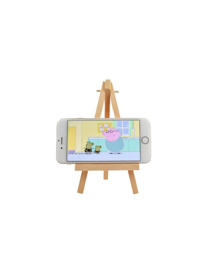 2 Pcs Cell Phone Stand, Portable Mobile Phone Holder, Adjustable iPhone Stand for Desk, Foldable View Angle Stand, Stable Wooden Mobile Stand, All Smart Phones
