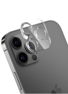 Moxedo Moxedo Camera Lens Protector, 9H Tempered Glass, Scratch Resistant Aluminum Alloy Frame Camera Cover Screen Protector Compatible for iPhone 12 Pro Max 6.7 inch - DAISY WHITE  - Image 1