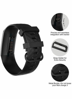 Y&D Replacement Bands Compatible with Fitbit Charge 4/3, 3 Pcs Silicone Fitness Sport Wristbands  - Image 2