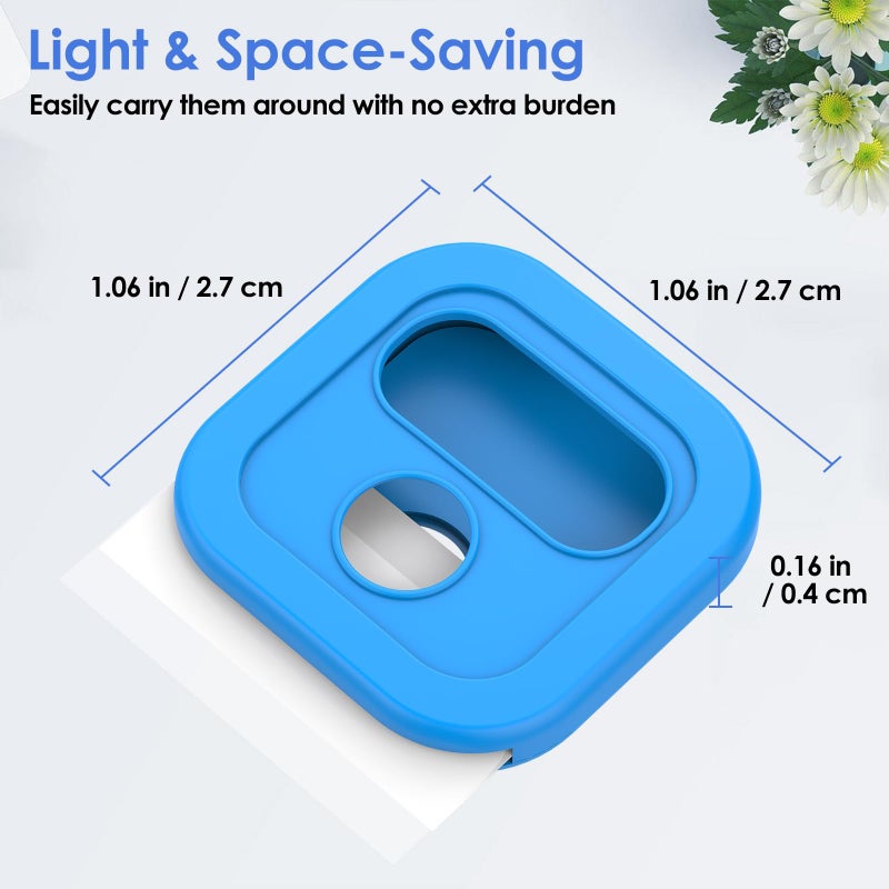 ttstar Key Cap Covers, Durable Silicone Key Identifiers,1 Inch Square Key Labels Tags for 0.9-1.05 Inch Standard Keys, Color Coded Key Chain Tags with Ring and Label Window, 10 Pack - Image 5
