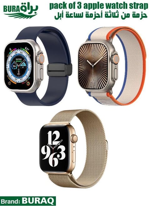 Apple Watch Band Strap For Apple Watch Ultra 2/Ultra 49mm, Series 10 46mm, 9/8/7 45mm, SE2/SE/6/5/4 44mm, 3/2/1 42mm