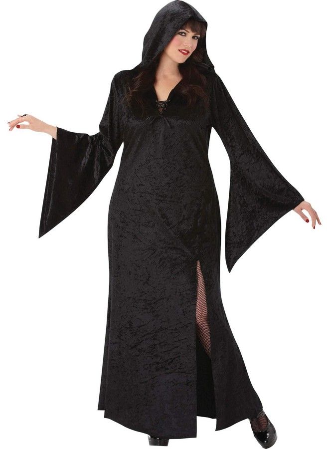 Amscan 841193 Black Sorceress Costume Adult Small Size 1 Piece  Velvet