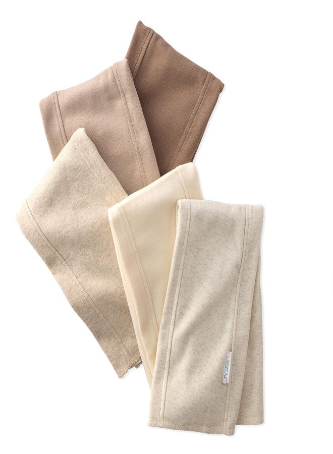 Butterblu Bailey 5-Pack Burp Cloths 100% Organic Cotton Knit for Newborn & Baby Boys & Girls, Natural, One Size - Image 1