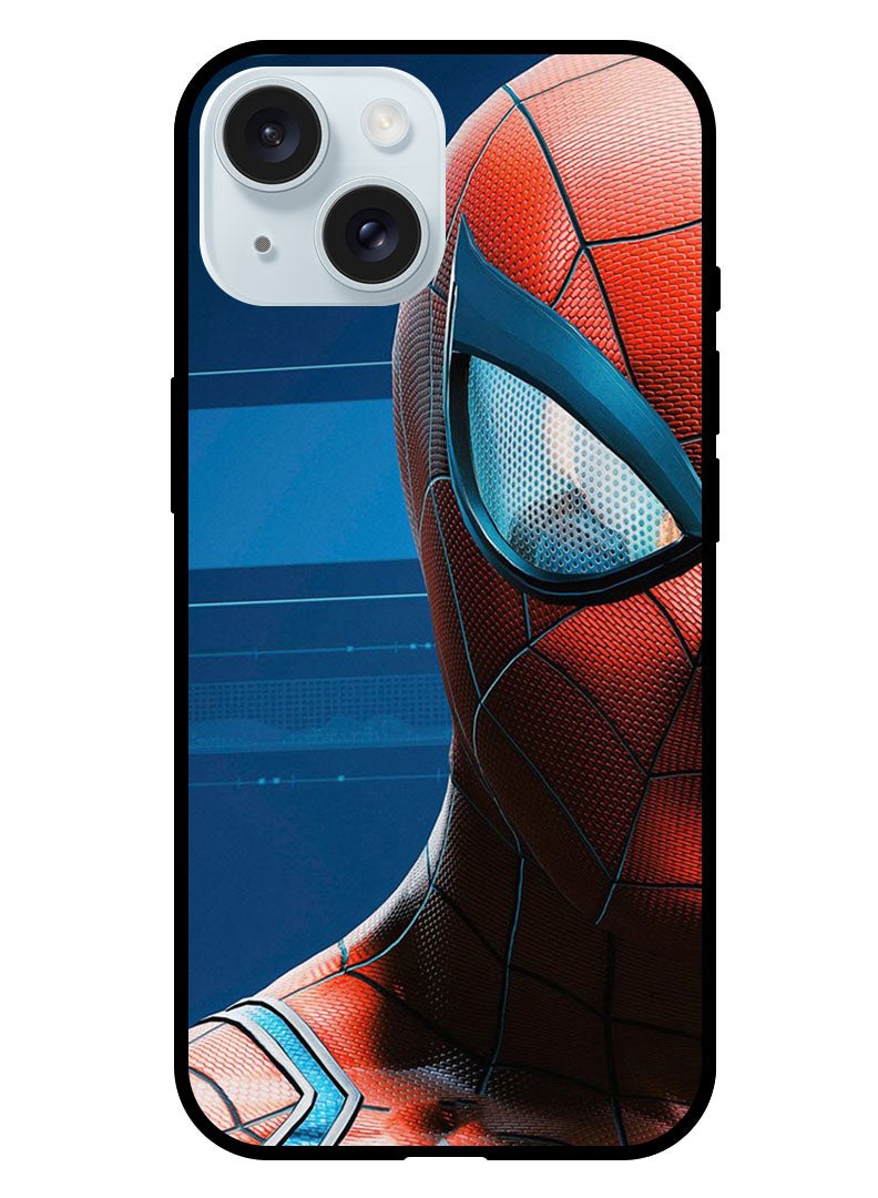 Theodor غطاء واقي مضاد للخدش ومقاوم للصدمات لجهاز آيفون 15 سبايدرمان نصف وجه - Image 1