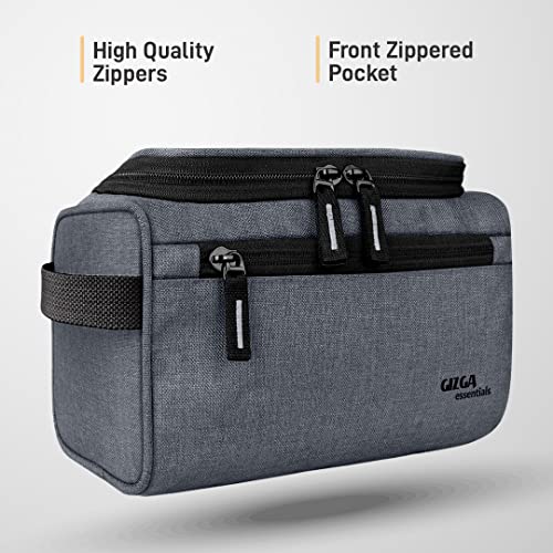 Gizga Essentials Travel Toiletry Bag for Men & Women| Hanging Toiletry Organizer Case/Pouch with Handle, Travel Kit Multi-Utility Pouch, for Shaving, Makeup, Cosmetics, Toiletries (Light Grey) - Image 3