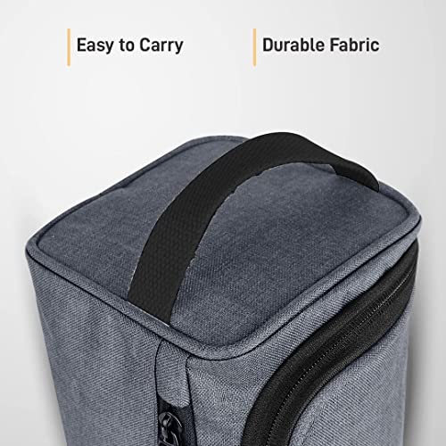 Gizga Essentials Travel Toiletry Bag for Men & Women| Hanging Toiletry Organizer Case/Pouch with Handle, Travel Kit Multi-Utility Pouch, for Shaving, Makeup, Cosmetics, Toiletries (Light Grey) - Image 2