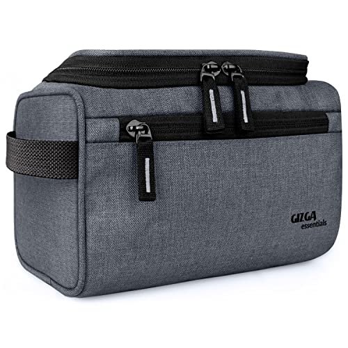 Gizga Essentials Travel Toiletry Bag for Men & Women| Hanging Toiletry Organizer Case/Pouch with Handle, Travel Kit Multi-Utility Pouch, for Shaving, Makeup, Cosmetics, Toiletries (Light Grey) - Image 1