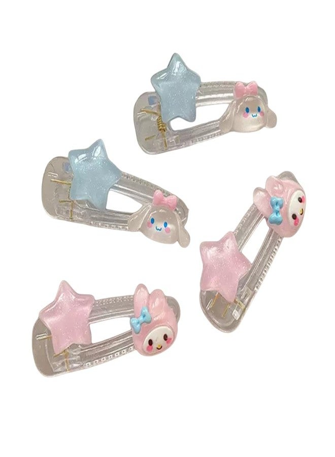 DCELLA Stylish Cute Star Shaped Hair Clips For Women & Girls Hair Clip (Multicolor, Pack of 4) - Image 1