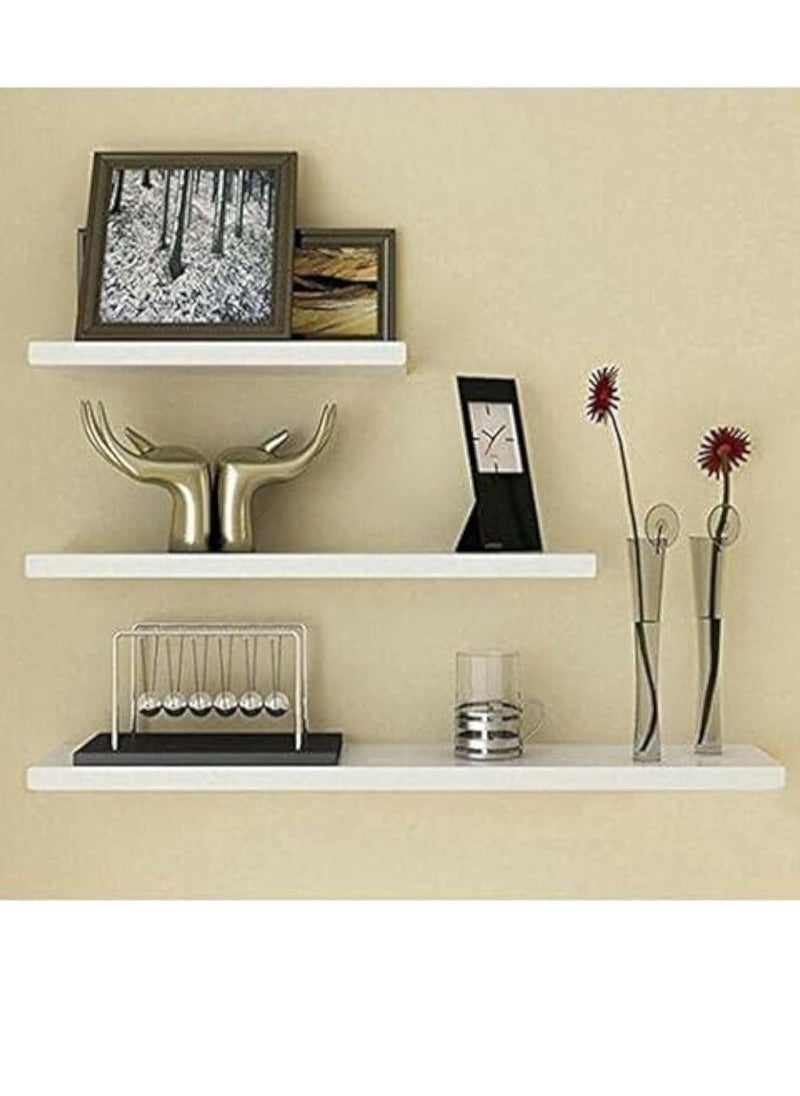eBasket 13cm Wall Mounted Hanging Organizer Shelf for Home and Office Decor (White)  - Image 1