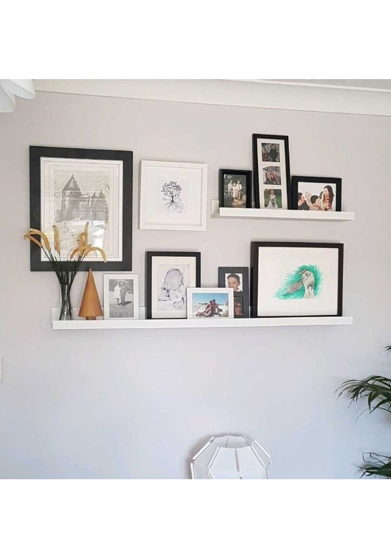 eBasket 13cm Wall Mounted Hanging Organizer Shelf for Home and Office Decor (White)  - Image 2
