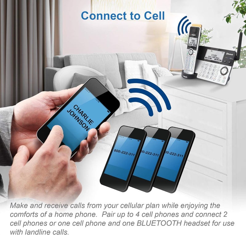 vtech IS8101 Accessory Handset for IS8151 Phones with Super Long Range up to 2300 Feet DECT 6.0, Call Blocking, Connect to Cell, Headset jack, Belt-clip, Power backup, Intercom and Expandable to 12 HS - Image 4