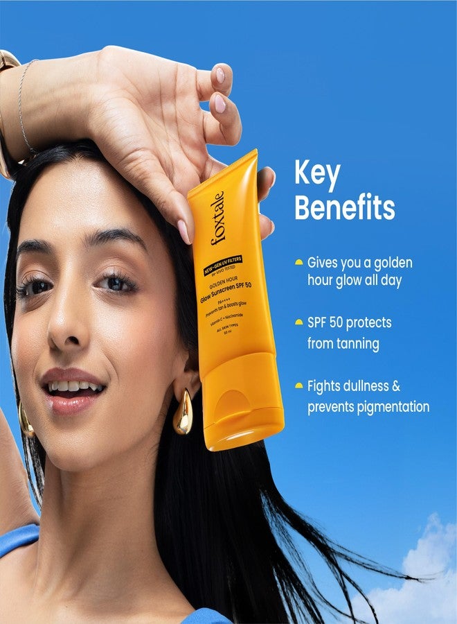 فوكستيل واقي الشمس فوكستيل جلو SPF 50 PA++++ مع فيتامين سي والنياسيناميد، تم اختباره على الحيوانات، مناسب للبشرة الحساسة، مصنوع من فلاتر الجيل الجديد 100% ومعتمد من الاتحاد الأوروبي، خفيف الوزن، غير دهني، لا يترك طبقة بيضاء، 50 مل - Image 2