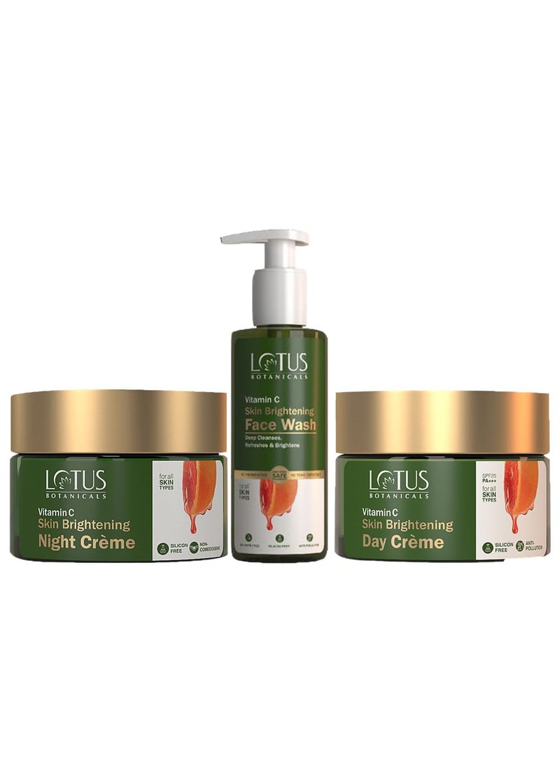 لوتس بوتنيكال كريم ليلي لتفتيح البشرة بفيتامين "سي" من "لوتس بوتانيكالز" (50 جم) + غسول للوجه بفيتامين "سي" (180 مل) + كريم نهاري (50 جم) - Image 1