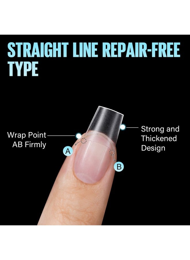 توميكا أطراف أظافر قصيرة من توميكا، أظافر أكريليك بتغطية نصفية، بدون منحنى C، أطراف أظافر ناعمة غير لامعة، أطراف أظافر من الجل، أطراف تمديد أظافر للمبتدئين والمحترفين، 240 قطعة، 12 مقاسًا - Image 2