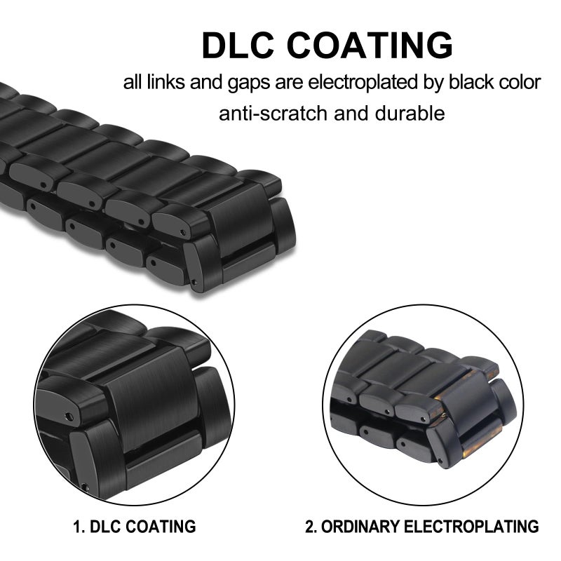 TRUMiRR Titanium Watch Band for Fenix 8 47mm / E / 7/6 Pro / 5 Plus, 22mm DLC Coating Watchband Quick Fit Strap for Forerunner 965 / Epix Pro (Gen 2) 47mm / Instinct 2 - Image 2