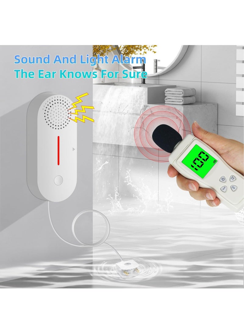 Smart Water Leak Sensor with Sound Alarm Tuya WiFi Water Overflow Level Detector Wireless Flood Leakage Sensor Remote Monitor through Smart Life App - Image 4