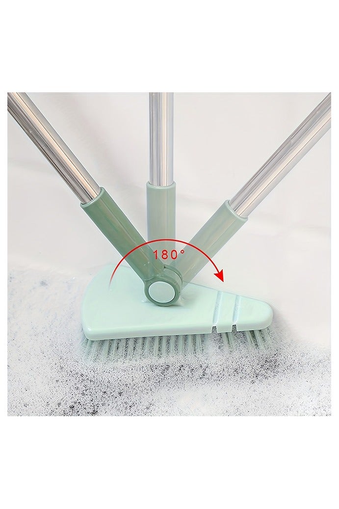 هومستر تنظيف الفرشاة باستخدام ماكينات تنظيف الأرضية ذات المقابض الطويلة لوازم تنظيف الحوض فرشاة تنظيف الحمام حوض الاستحمام حمام الأرضية حجرة المطبخ الأساسيات هدايا للنساء الرجال (أخضر) - Image 5