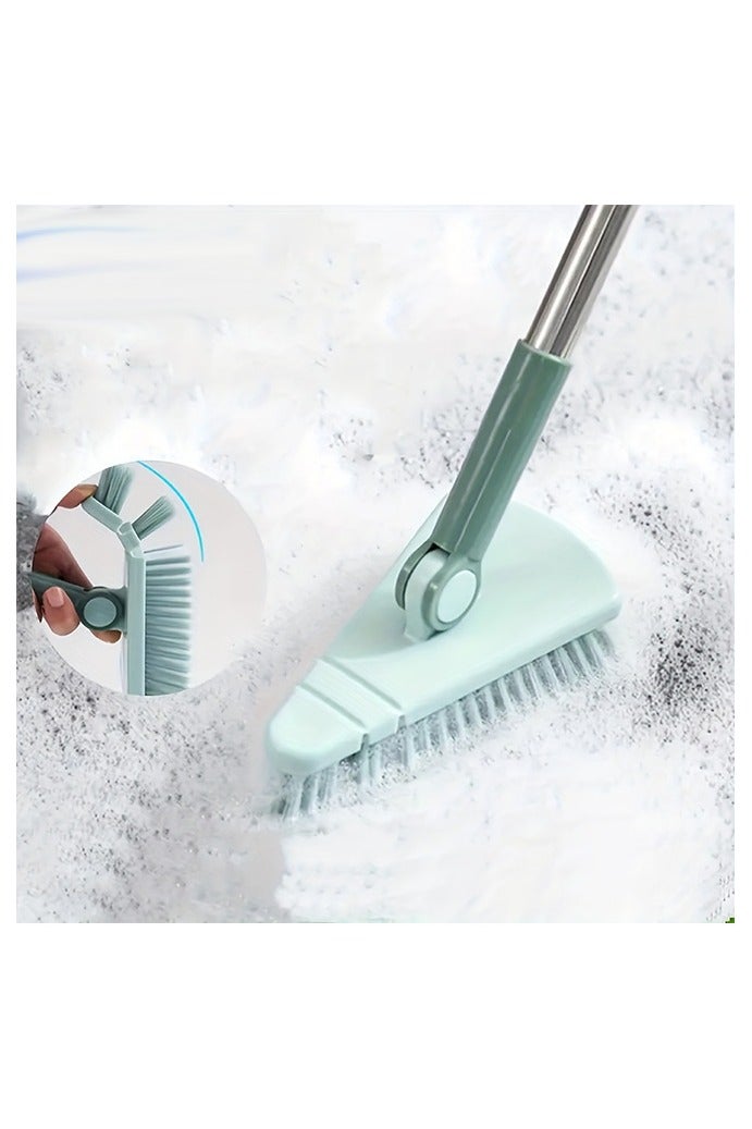 هومستر تنظيف الفرشاة باستخدام ماكينات تنظيف الأرضية ذات المقابض الطويلة لوازم تنظيف الحوض فرشاة تنظيف الحمام حوض الاستحمام حمام الأرضية حجرة المطبخ الأساسيات هدايا للنساء الرجال (أخضر) - Image 3