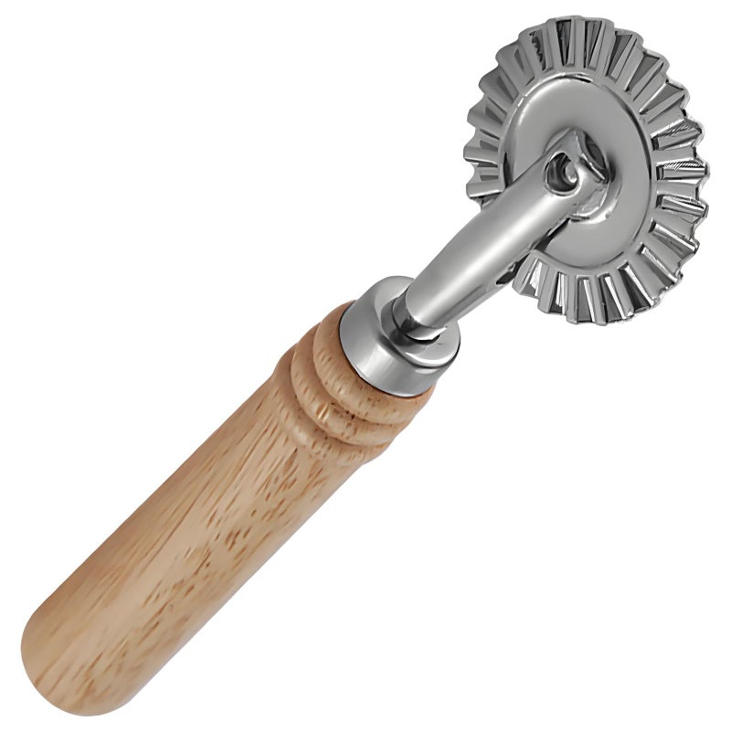 Alloy Ravioli Stamp Maker And Cutter With Wood Handle Pasta Making Tool - Image 2
