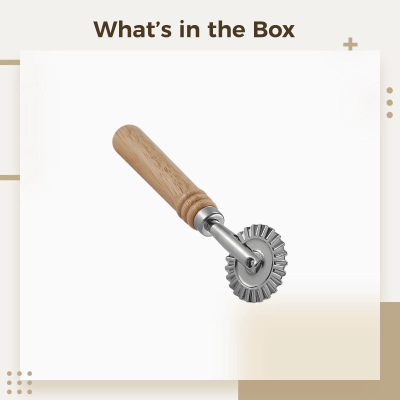 Alloy Ravioli Stamp Maker And Cutter With Wood Handle Pasta Making Tool - Image 4