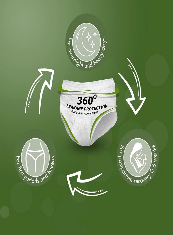 Caredone Overnight Period Panties (S-XL size) for heavy flow period protection | with 360 degree anti-leakage design |No Leakage | Sanitary Pants for Regular Flow & Heavy Flow (L, 10) - Image 4