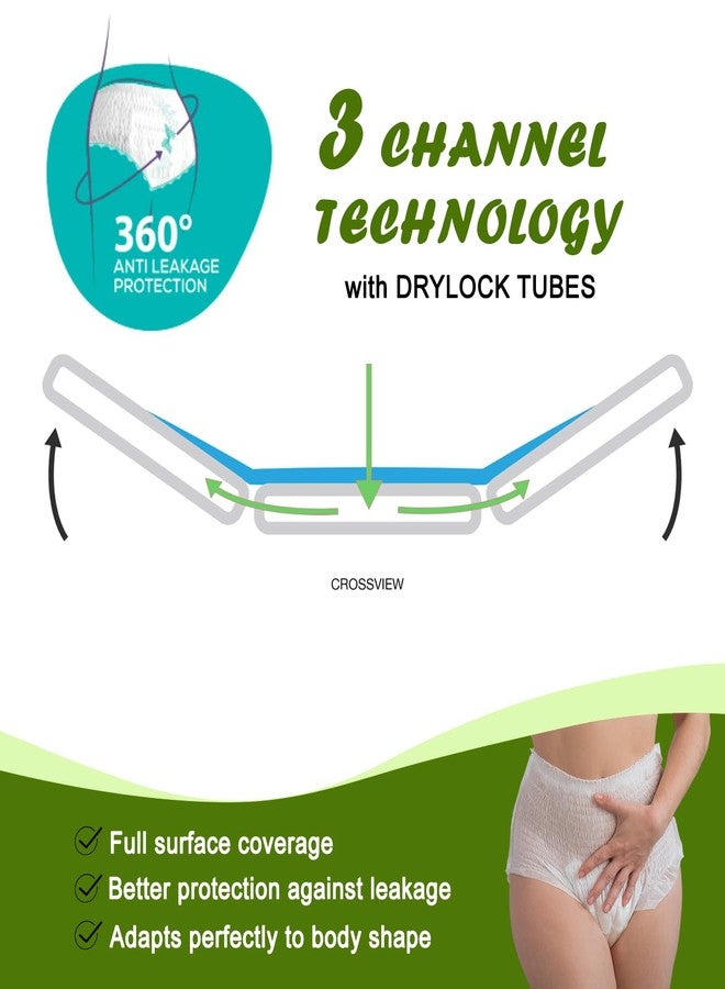 Caredone Overnight Period Panties (S-XL size) for heavy flow period protection | with 360 degree anti-leakage design |No Leakage | Sanitary Pants for Regular Flow & Heavy Flow (L, 10) - Image 2