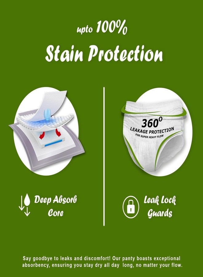 Caredone Overnight Period Panties (S-XL size) for heavy flow period protection | with 360 degree anti-leakage design |No Leakage | Sanitary Pants for Regular Flow & Heavy Flow (L, 10) - Image 3