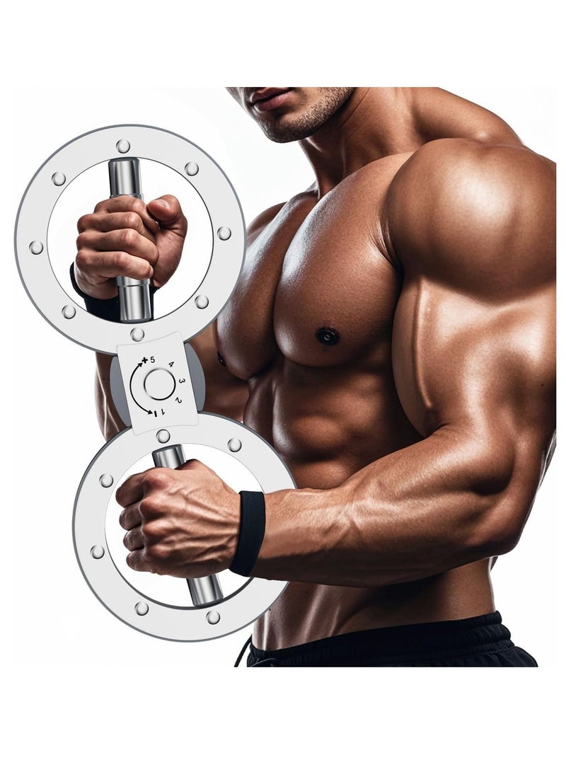 0TO1 TECH Rotating Burn Machine, Forearm Strength Trainer, 12 Pounds Rotating Arm Machine w/ 360 Degree Rotating Grips, Shoulder Workout Adjustable Resistance Spinning Burn Rotator Machine for Exercise - Image 1