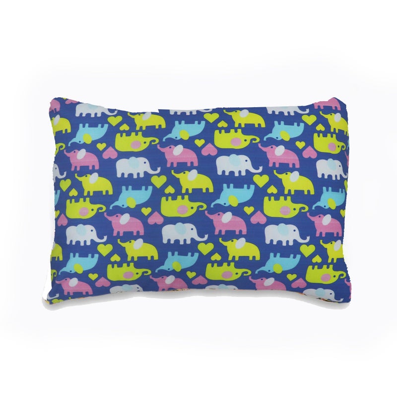 KRADYL KROFT Toddler Pillow with 100% Cotton Removable Cover - 20 X 15 Inches | Children Pillows | Baby Pillows - Dancing Elephants - Image 1