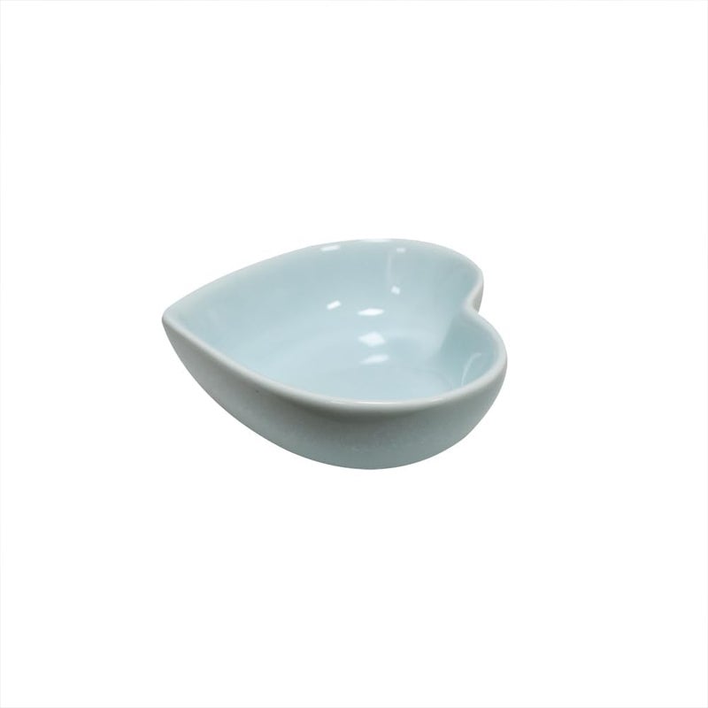 Albedel Light Blue 6 pcs Heart Shaped Porcelain Soy Sauce Dish Ceramic Dip Dipping Bowls 165 oz for Dinner Baking BBQ and Cooking - Image 4